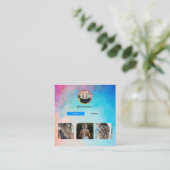 Vierkant, 2,5 x 2,5-inch Visitekaartje (Staand voorkant)