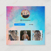 Vierkant, 2,5 x 2,5-inch Visitekaartje (Voorkant)