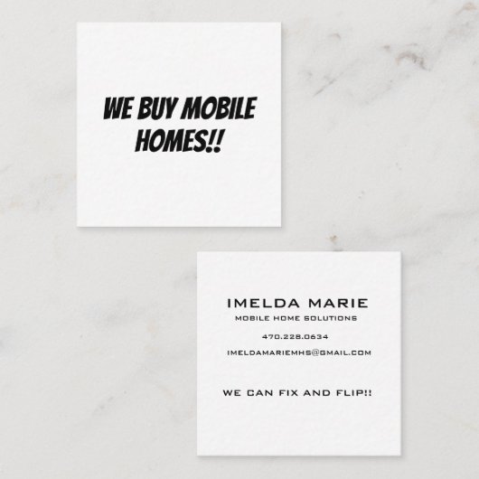 Vierkant, 2,5 x 2,5-inch Visitekaartje (Voorkant / Achterkant)