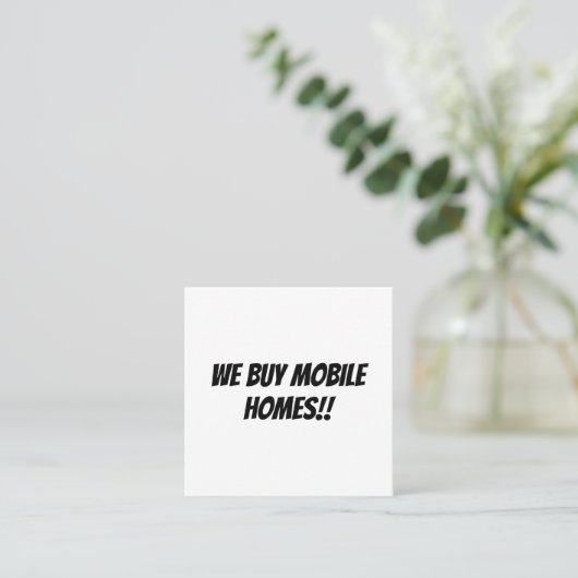 Vierkant, 2,5 x 2,5-inch Visitekaartje (Staand voorkant)