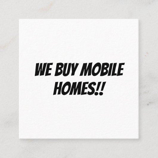 Vierkant, 2,5 x 2,5-inch Visitekaartje (Voorkant)