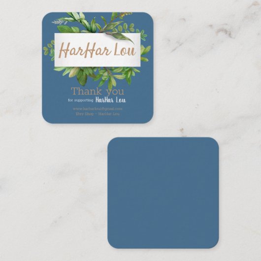 Vierkant, 2,5 x 2,5-inch Visitekaartje (Voorkant / Achterkant)