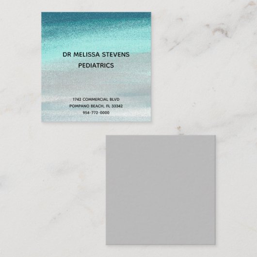 Vierkant, 2,5 x 2,5-inch Visitekaartje (Voorkant / Achterkant)