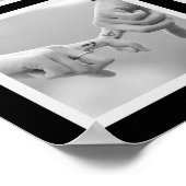 Vierkant 4 Foto Collage Zwart en Wit Poster (Hoek)