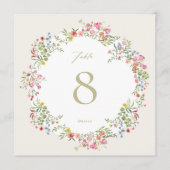 vierkant 5 x 5 bloemenboog Trouwtafel Nummer (Voorkant)