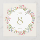 vierkant 5 x 5 bloemenboog Trouwtafel Nummer (Achterkant)