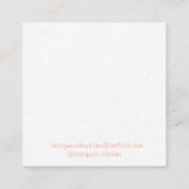 Vierkant, 6,4 x 6,4 x 6,4 achterkaart vierkante visitekaartje (Achterkant)