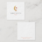 Vierkant, 6,4 x 6,4 x 6,4 achterkaart vierkante visitekaartje (Voorkant / Achterkant)