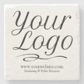 Vierkant Aangepast Marmeren Onderzetter met Bedrij (Voorkant)