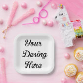 Vierkant aangepaste Borden voor Vrijgezellenfeest Papieren Bordje (Feest)