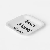 Vierkant aangepaste Borden voor Vrijgezellenfeest Papieren Bordje (Gebogen)