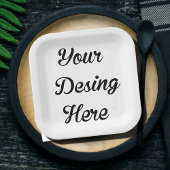 Vierkant aangepaste Borden voor Vrijgezellenfeest Papieren Bordje