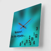 Vierkant aangepaste groene, blauwe klok (Hoek)