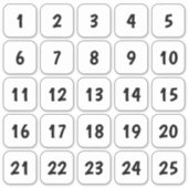  Vierkant Aantal Stickers Zwart op Wit (Voorkant)