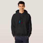 Vierkant Abstract gezichtsveld 2 Hoodie (Voorkant volledig)