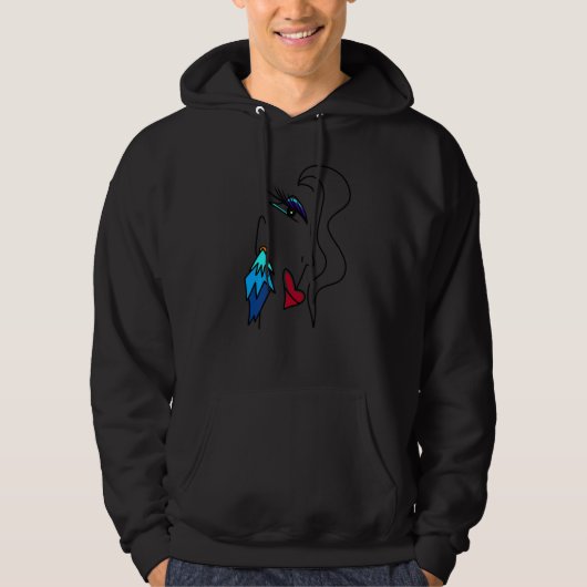 Vierkant Abstract gezichtsveld 2 Hoodie (Voorkant)