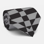 vierkant abstract hypnotisch doel stropdas (Opgerold)