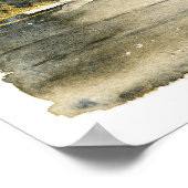 Vierkant Abstract Landschap Waterverf Art Print (Hoek)