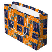 Vierkant Afstuderen jaar Oranje Groot Cadeauzakje (Achterkant Gekanteld)