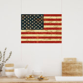 Vierkant-Amerikaanse vlag Poster (Keuken)