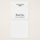 Vierkant - Bedankt voor je Ketting Vierkante Visitekaartjes (Voorkant /achterkant)