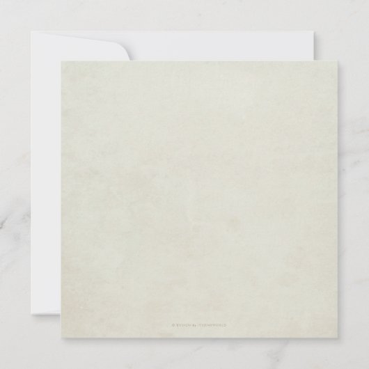 Vierkant Beige + Witte Bloemenslinger Pasen Brunch Kaart (Achterkant)