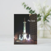 Vierkant bij nacht briefkaart (Staand voorkant)