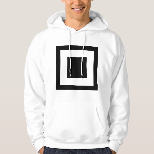 Vierkant binnen een vierkant hoodie (Voorkant)