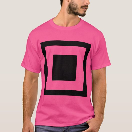 Vierkant binnen een vierkant t-shirt (Voorkant)