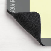 Vierkant - Bleek geel en grijs Muismat (Hoek)