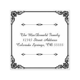 Vierkant bloeien - Zelfinkt adresstempel Zelfinktende Stempel