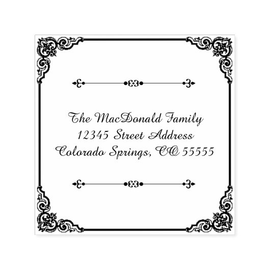 Vierkant bloeien - Zelfinkt adresstempel Zelfinktende Stempel (Design)