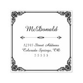 Vierkant bloeien - Zelfinkt adresstempel Zelfinktende Stempel (Design)