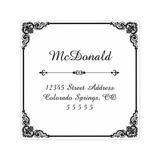 Vierkant bloeien - Zelfinkt adresstempel Zelfinktende Stempel (Design)