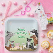 Vierkant bord van vierkant vee-verjaardagsfeestje (Feest)