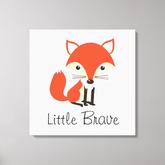 Vierkant Canvas - Little Brave Afdruk (Voorkant)