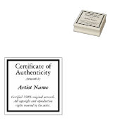 vierkant certificaat van echtheid rubberstempel (Gestempeld)