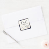 Vierkant Dank u Business Stickers - Marmeren Ontwe (Envelop)