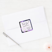 Vierkant Dank u Business Stickers - Marmeren Ontwe (Envelop)