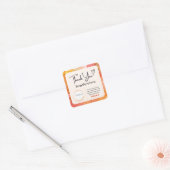Vierkant Dank u Business Stickers - Marmeren Ontwe (Envelop)