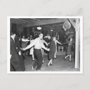 vierkant dans foto 1944 briefkaart