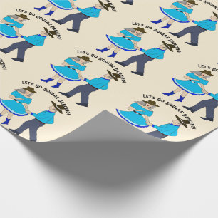 Vierkant Dans Koppel Cadeaupapier