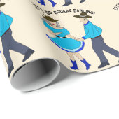 Vierkant Dans Koppel Cadeaupapier (Rol Hoek)