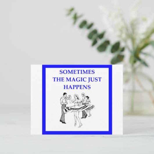 vierkant dansen briefkaart (Staand voorkant)