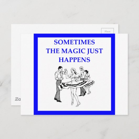 vierkant dansen briefkaart (Voorkant / Achterkant)