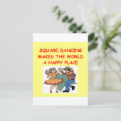 vierkant dansen briefkaart (Staand voorkant)