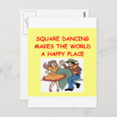 vierkant dansen briefkaart (Voorkant / Achterkant)