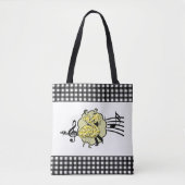 Vierkant dansen paar in gele Check outfits Tote Bag (Voorkant)