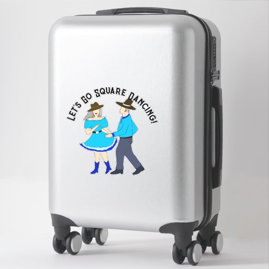 Vierkant dansen paar sticker (Koffer)