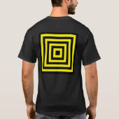 vierkant doel geel zwart t-shirt (Achterkant)